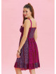 Strap Lace Collar Purple Ethnic Dress 4575